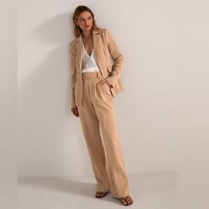 Favorite Daughter Classic Tan Wide Leg Chinos